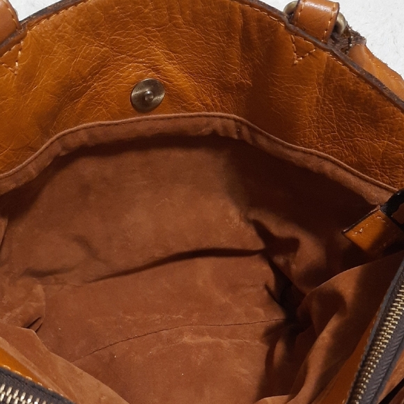 Patricia Nash Tan Leather Shoulder Bag Timeless Design - Picture 4 of 10